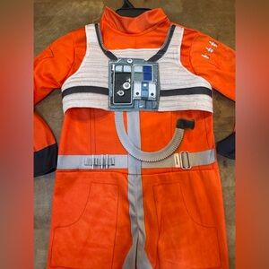 Disney Star Wars Orange X-Wing Fighter Pilot Jumpsuit Halloween Costume Youth M